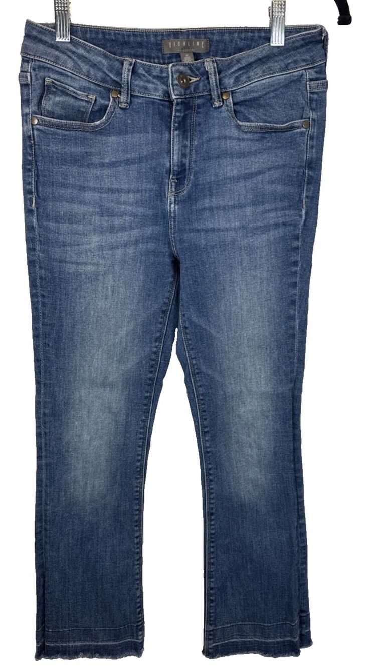 Highline Women's Premium Stretch Cropped Ankle Jeans  Size 27 (Measures 28